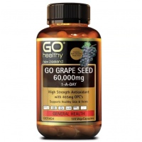 GO Healthy Go Grape Seed 60000mg 120 Vege Capsules EXP.2025.10