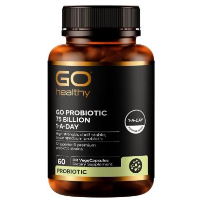 Picture of GO Healthy Probiotic 75 Billion 1-A-Day 60 VegeCapsules【2029.08】