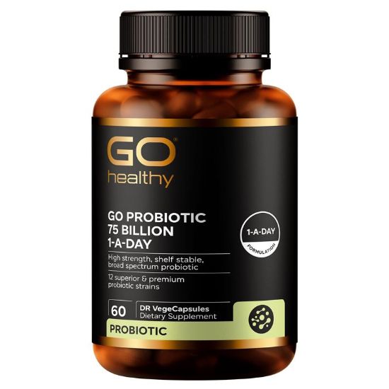 Picture of GO Healthy Probiotic 75 Billion 1-A-Day 60 VegeCapsules【2029.08】