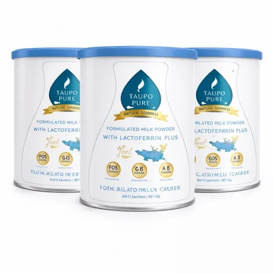 Picture of Taupo Pure A2 Lactoferrin Powder — 3 Tins, 40 × 1 g Each [NZSF; 2028-02]