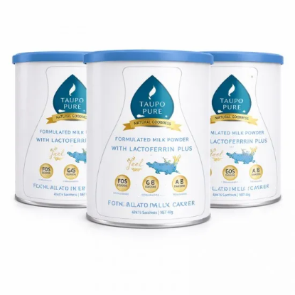 Picture of Taupo Pure A2 Lactoferrin Powder — 3 Tins, 40 × 1 g Each [FTD; 2028-02]