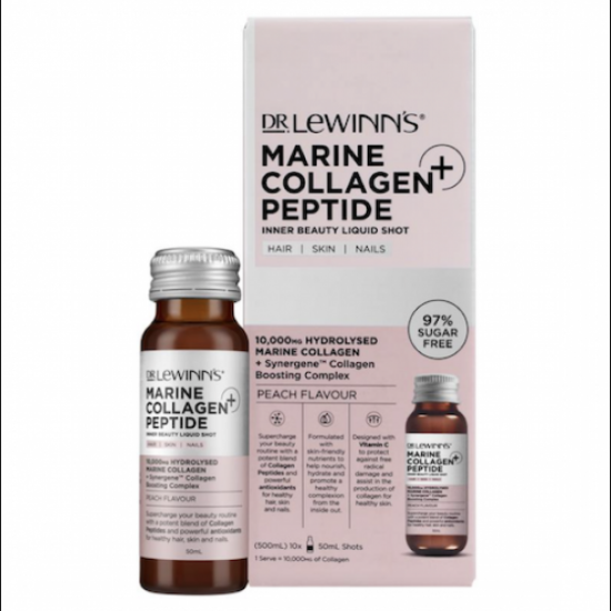 Picture of Dr. LeWinn's Marine Collagen Beauty Drink, Peach — 10 x 50 ml