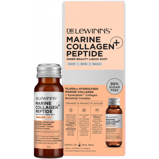 Picture of Dr. LeWinn's Marine Collagen Beauty Drink, Orange & Mango — 10 x 50 ml