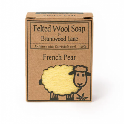 Picture of Handmade Felted Wool Soap, French Pear — 100 g