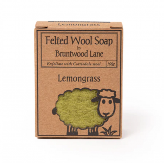 Picture of Handmade Felted Wool Soap, Lemongrass — 100 g