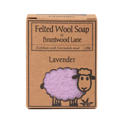 Picture of Handmade Felted Wool Soap, Lavender — 100 g