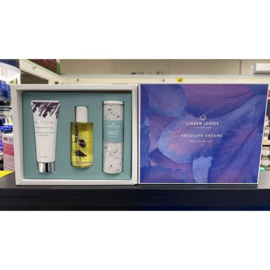 Picture of Linden Leaves Lavender Care Set — Body Oil 100 ml, Hand Cream 100 ml & Bath Salts 240 g