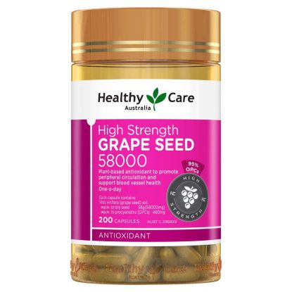 Picture of Healthy Care Extra Strength Grape Seed — 200 Capsules