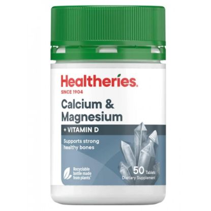 Picture of Healtheries Calcium, Magnesium & Vitamin D — 50 Tablets