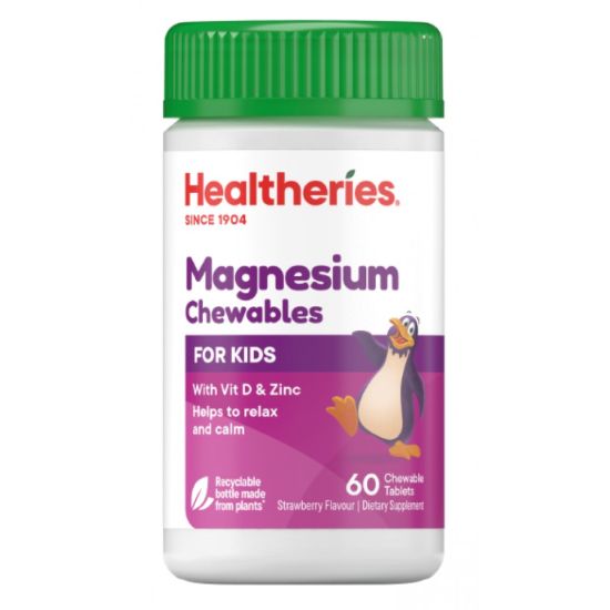 Picture of Healtheries Children's Magnesium, Vitamin D & Zinc — 60 Chewable Tablets