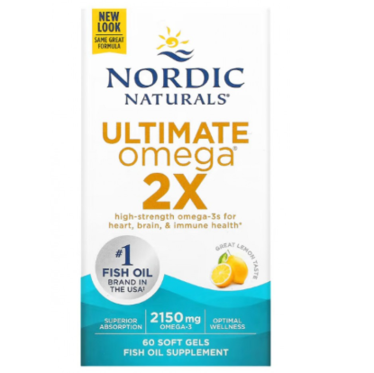 Picture of Nordic Naturals Adult Double-Concentrated Omega-3 Fish Oil — 60 Count