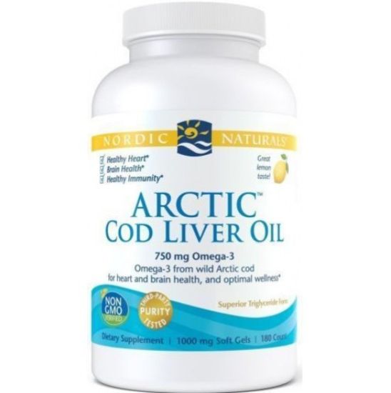 Picture of Nordic Naturals Arctic Cod Liver Oil, Lemon — 180 Count