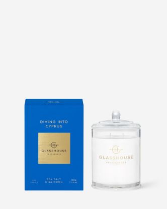 Picture of Glasshouse Fragrances Diving Into Cyprus Scented Candle — 380g
