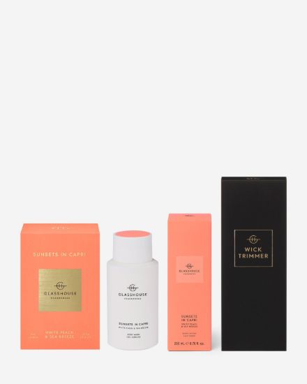 Picture of Glasshouse Fragrances Sunsets In Capri Scented Escape Gift Set