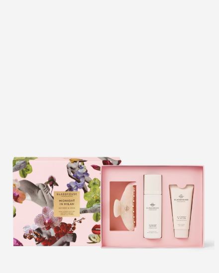 Picture of Glasshouse Fragrances Midnight In Milan Hair & Body Care Gift Set