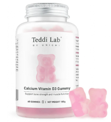 Picture of Unichi Vitamin D3 & Calcium Bear Gummies — 60 Gummies