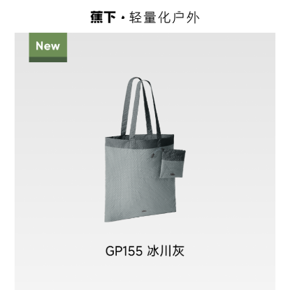 Picture of Beneunder GP155 Lightweight Foldable Shoulder Bag — Glacier Grey
