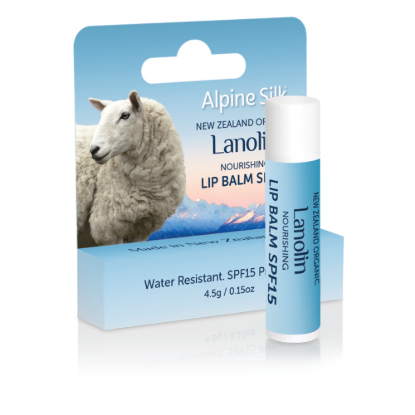 Picture of Alpine Silk Organic Lanolin Nourishing Lip Balm SPF 15 ASO109 — 4.5 g