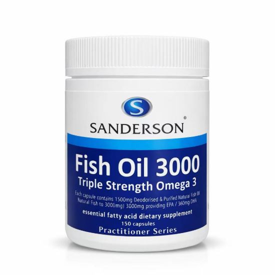 Picture of Sanderson Fish Oil 3000 Triple Strength Omega-3 — 150 Softgels