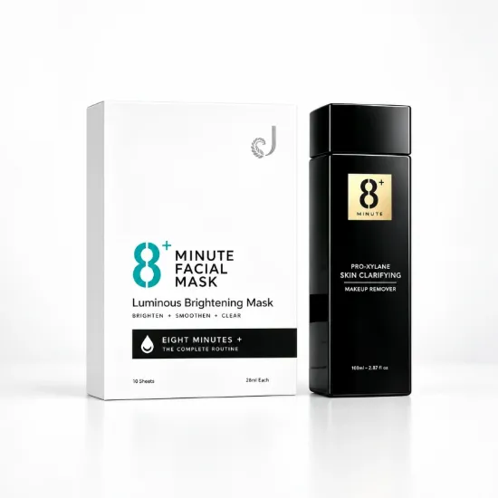 Picture of 8+Minutes Brightening Masks, White — 7 Sheets with 100 ml Cleansing Balm